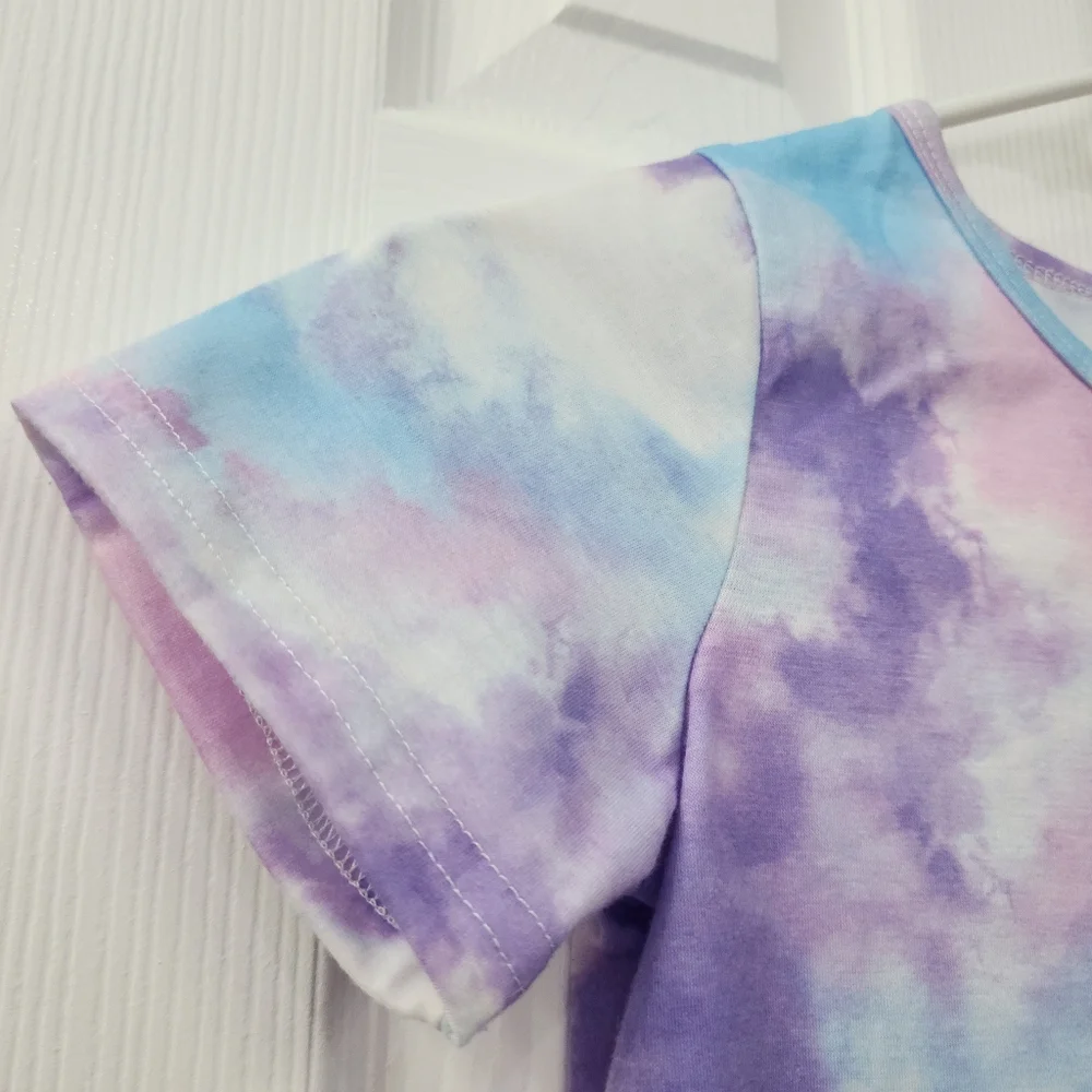 Kids Tie-Dye Set - Purple, Blue, Pink Size: 6/7